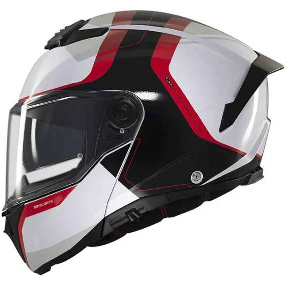 CASCO MT ATOM 2 SV EMALLA B0 BLANCO MATE NEGRO ROJO