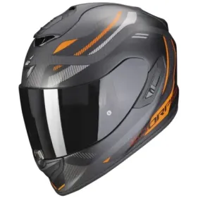 CASCO SCORPION EXO-1400 EVO CARBON AIR KYDRA NEGRO MATE NARANJA