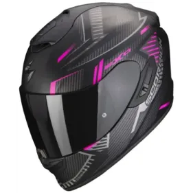 CASCO SCORPION EXO-1400 EVO AIR SHELL NEGRO MATE ROSA