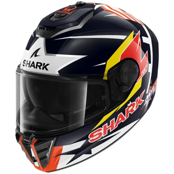 CASCO SHARK SPARTAN RS REPLICA JOHANN ZARCO AUSTIN BRW AZUL ROJO BLANCO