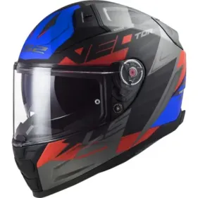 CASCO LS2 FF811 VECTOR II ABSOLUTE NEGRO MATE ROJO AZUL