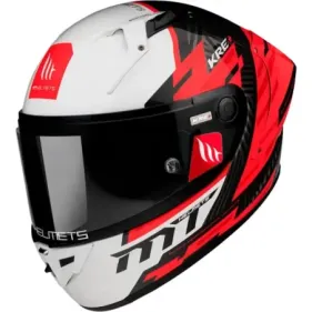 CASCO MT KRE+ CARBON BRUSH A5 ROJO