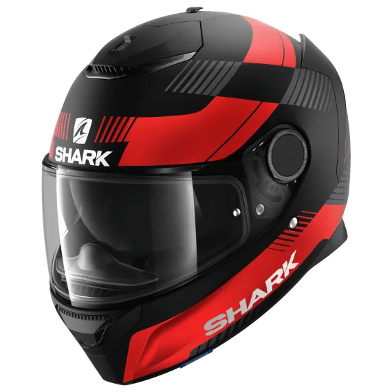 CASCO SHARK SPARTAN 1.2 STRAD MAT KRA NEGRO MATE ROJO ANTRACITA