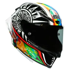 CASCO AGV PISTA GP RR LIMITED EDITION VALENTINO ROSSI WORLD TITLE 2002 NEGRO BLANCO AMARILLO ROJO AZUL NARANJA