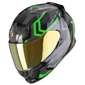 CASCO SCORPION EXO-491 SPIN NEGRO VERDE