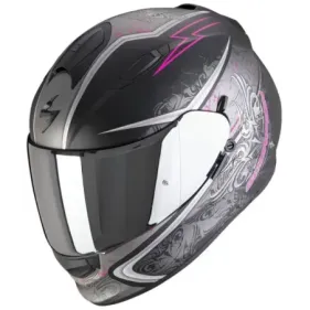 CASCO SCORPION EXO-491 RUN NEGRO MATE ROSA