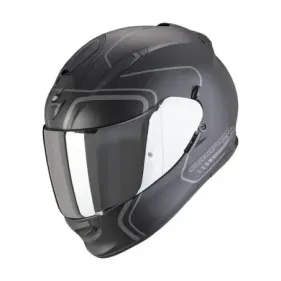 CASCO SCORPION EXO-491 WEST NEGRO MATE PLATA