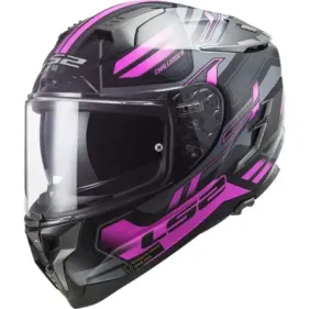 CASCO LS2 FF327 CHALLENGER SPIN NEGRO TITANIO ROSA FLUOR