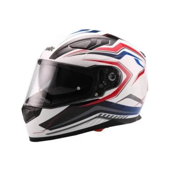 CASCO UNIK CI-01 ARROW BLANCO AZUL ROJO