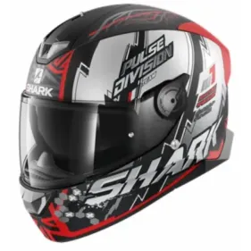 CASCO SHARK SKWAL 2 NOXXYS MAT KRS NEGRO MATE ROJO PLATA