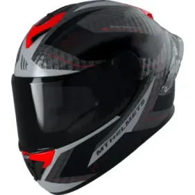 CASCO MT RAPIDE PRO MASTER B5 CARBONO NEGRO GRIS ROJO