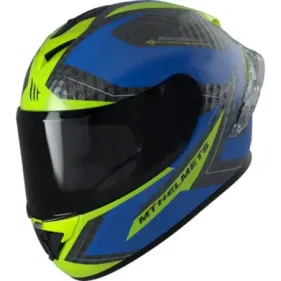 CASCO MT RAPIDE PRO MASTER A7 CARBONO AZUL AMARILLO FLUOR