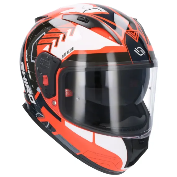 CASCO SHIRO SH-605 POTENZA NARANJA NEGRO BLANCO