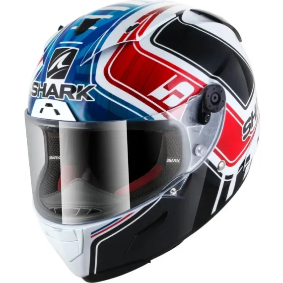 CASCO SHARK RACE-R PRO ZARCO GP FRANCIA WBR BLANCO AZUL ROJO