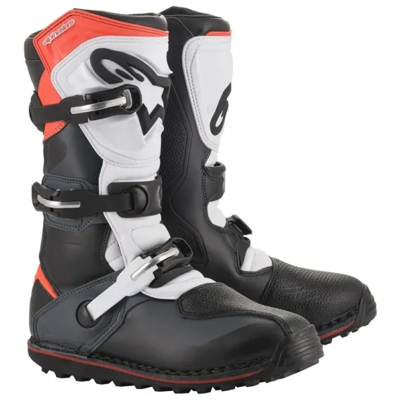 BOTAS ALPINESTARS TECH T GRIS NEGRO ROJO FLUOR