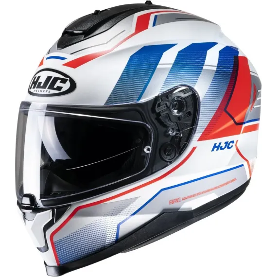 CASCO HJC C70 NIAN MC21SF BLANCO MATE ROJO AZUL