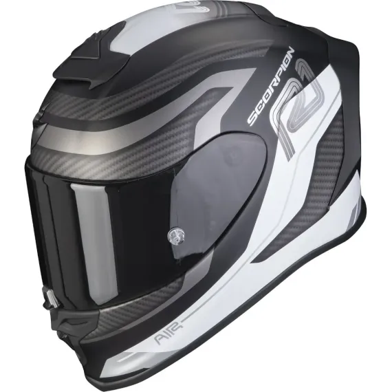 CASCO SCORPION EXO-R1 EVO AIR VATIS NEGRO MATE BLANCO