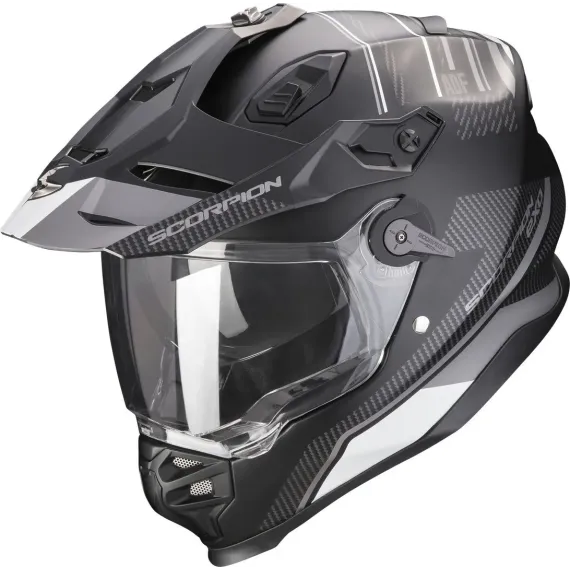 CASCO SCORPION ADF-9000 AIR DESERT NEGRO MATE PLATA