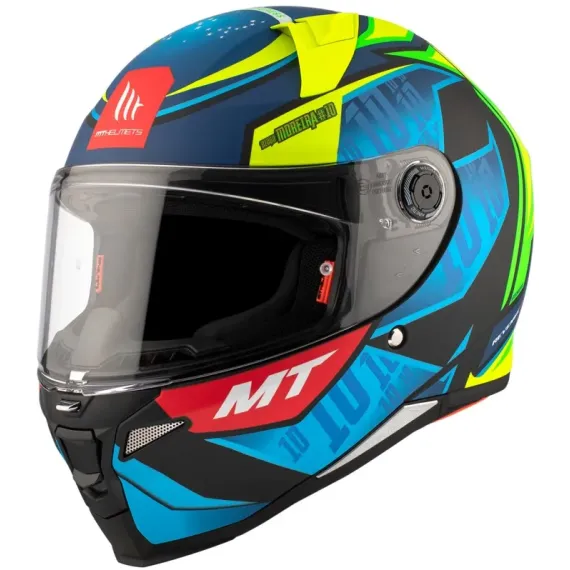 CASCO MT REVENGE 2 S MOREIRA A7 AZUL MATE AMARILLO FLUOR