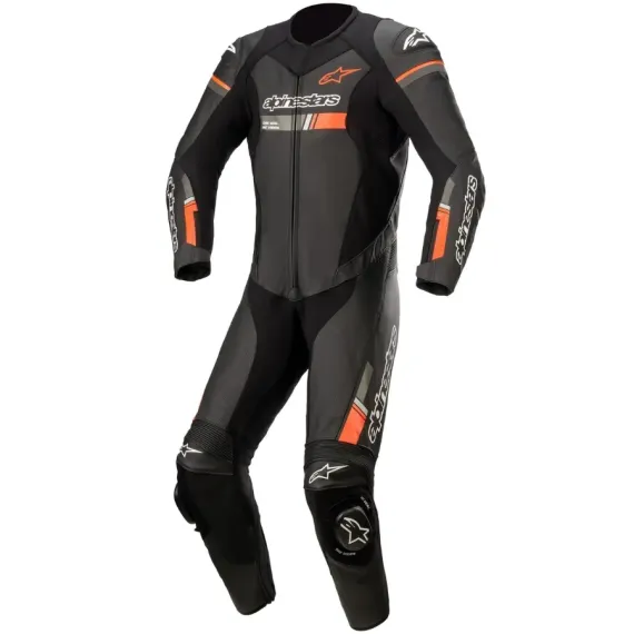 MONO ALPINESTARS GP FORCE CHASER 1 PIEZA NEGRO ROJO FLUOR