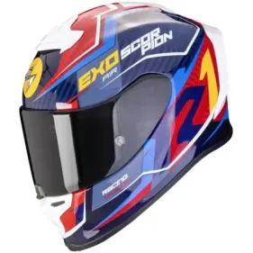 CASCO SCORPION EXO-R1 EVO AIR COUP AZUL ROJO AMARILLO