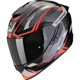 CASCO SCORPION EXO-1400 EVO II AIR ACCORD NEGRO GRIS ROJO