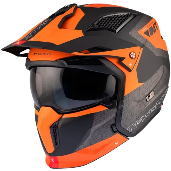 CASCO MT STREETFIGHTER SV S TOTEM B4 NARANJA MATE NEGRO