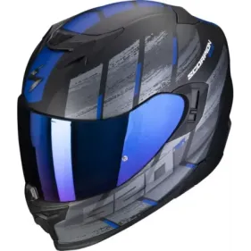 CASCO SCORPION EXO-520 EVO AIR MAHA NEGRO MATE AZUL