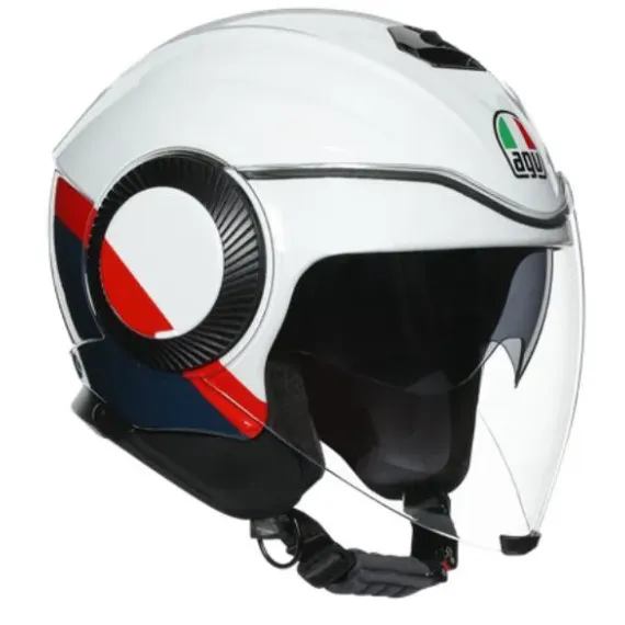 CASCO AGV ORBYT BLOCK BLANCO ANTRACITA ROJO