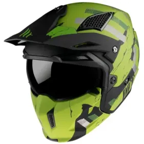 CASCO MT STREETFIGHTER SV SKULL 2020 A16 VERDE MATE NEGRO GRIS