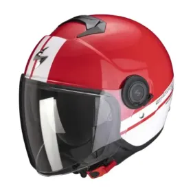 CASCO SCORPION EXO-CITY STRADA ROJO BLANCO BLANCO