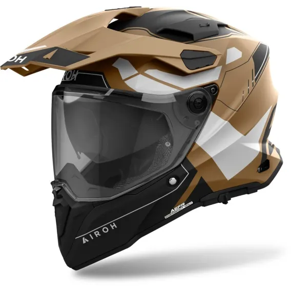 CASCO AIROH COMMANDER 2 REVEAL ARENA MATE NEGRO BLANCO