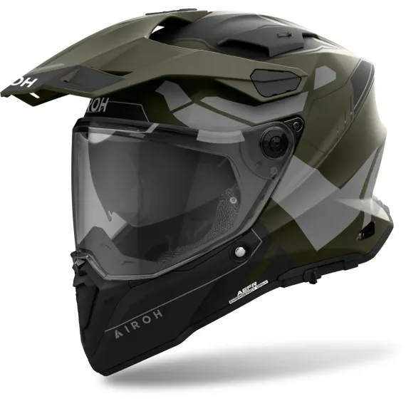 CASCO AIROH COMMANDER 2 REVEAL VERDE MATE NEGRO GRIS