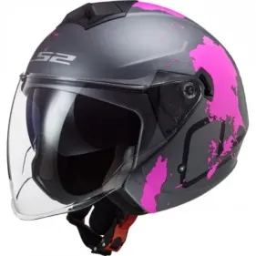 CASCO LS2 OF573 TWISTER II XOVER TITANIO PURPURA