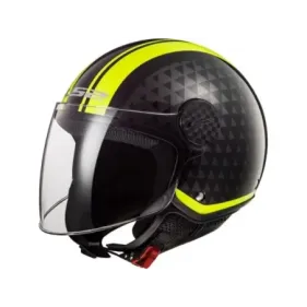 CASCO LS2 OF558 SPHERE LUX CRUSH NEGRO AMARILLO FLUOR