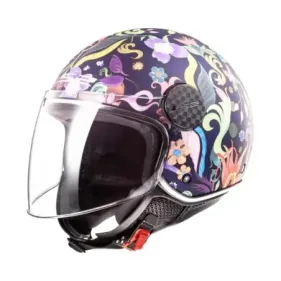 CASCO LS2 OF558 SPHERE LUX BLOOM AZUL ROSA