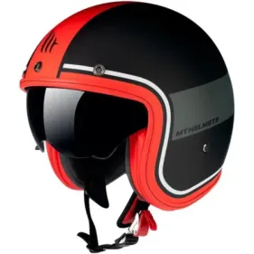 CASCO MT LE MANS 2 SV TANT A5 NEGRO MATE ROJO