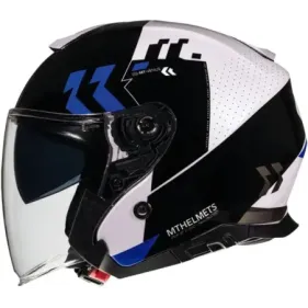 CASCO MT THUNDER 3 SV JET VENUS A7 BLANCO NEGRO AZUL