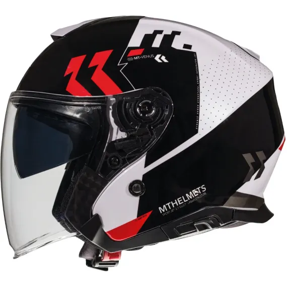 CASCO MT THUNDER 3 SV JET VENUS A5 BLANCO NEGRO ROJO