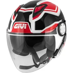 CASCO GIVI 12.3 STRATOS SHADE BLANCO NEGRO ROJO