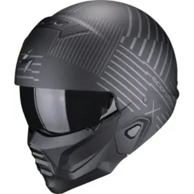 CASCO SCORPION EXO-COMBAT II MILES NEGRO MATE PLATA