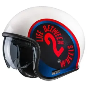 CASCO HJC V30 HARVEY MC21 BLANCO AZUL ROJO