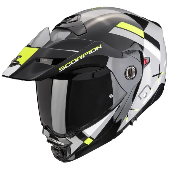 CASCO SCORPION ADX-2 GALANE GRIS NEGRO AMARILLO FLUOR