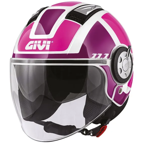 CASCO GIVI 11.1 AIR JET-R CLASS LADY BLANCO ROSA VIOLETA