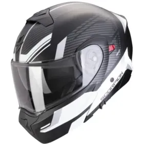 CASCO SCORPION EXO-930 EVO SIKON NEGRO PLATA BLANCO