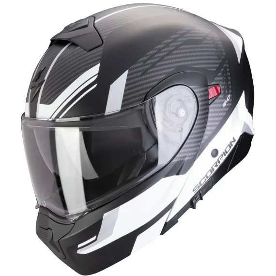 CASCO SCORPION EXO-930 EVO SIKON NEGRO PLATA BLANCO