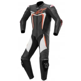 MONO ALPINESTARS MOTEGI V3 1 PIEZA NEGRO ROJO FLUOR BLANCO