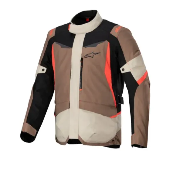 CHAQUETA ALPINESTARS ST-1 WP KAKI ARENA ROJO FLUOR