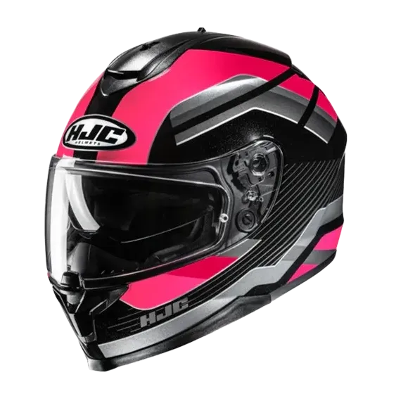 CASCO HJC C70N BELIS MC8 NEGRO ROSA PLATA