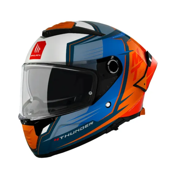 CASCO MT THUNDER 4 SV PENTAL B4 NARANJA MATE AZUL